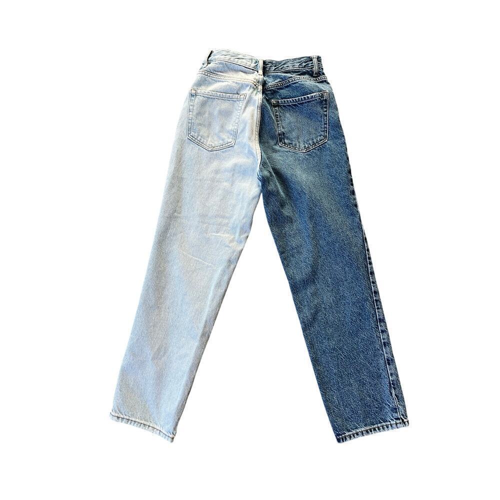 PacSun Women's Jeans, Size 24 Straight, High Rise, Two-Tone, Button Fly - Picture 2 of 9